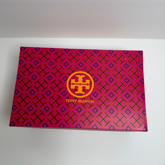 NEW TORY BURCH MINI BENTON LEATHER LOAFER SLIDE IN BLACK WITH GOLD ACCENT SIZE 8 - Picture 8 of 10